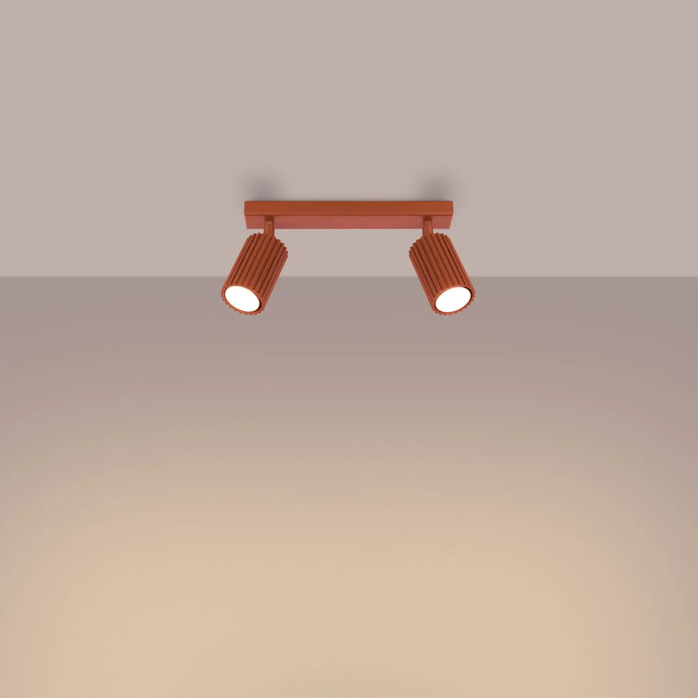 Luminaire Plafonnier Moderne - Karbon 2 (Rouge Ocre)