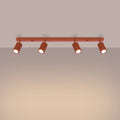 Luminaire Plafonnier - Karbon 4L (Rouge Ocre)