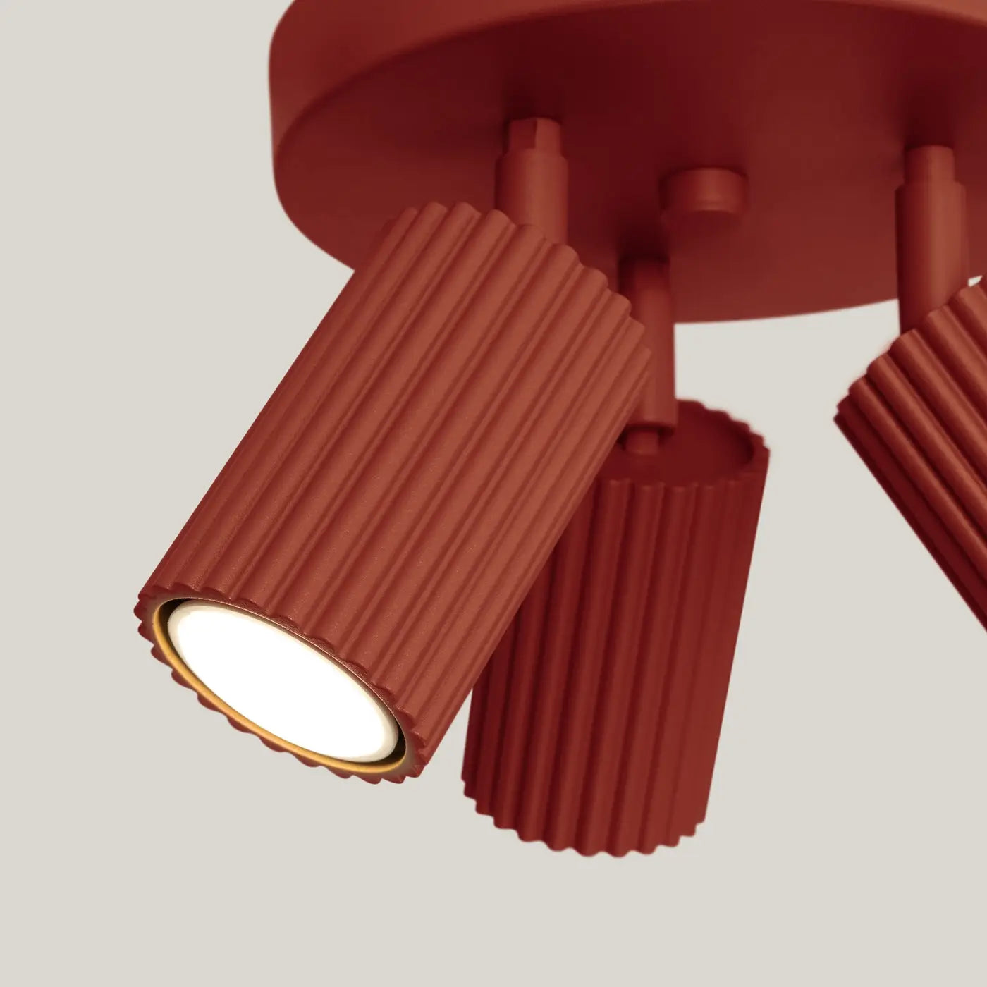 Luminaire Plafonnier Design - Karbon 3P (Rouge Ocre)