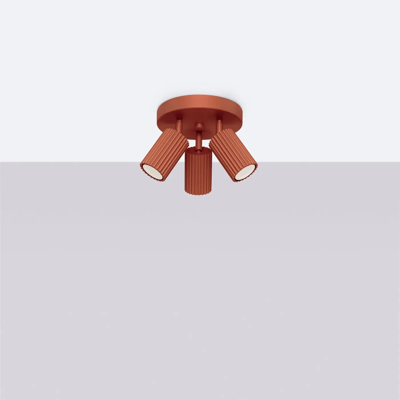Luminaire Plafonnier Design - Karbon 3P (Rouge Ocre)