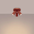 Luminaire Plafonnier Design - Karbon 3P (Rouge Ocre)