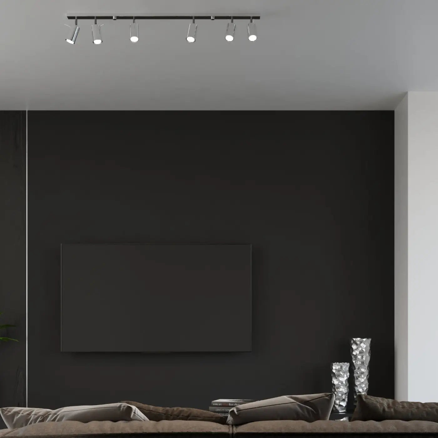Luminaire Plafonnier Design - Ring 6L (Chrome)