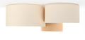 Luminaire Plafonnier en Tissu - Trio Boho (Crème/Caramel)