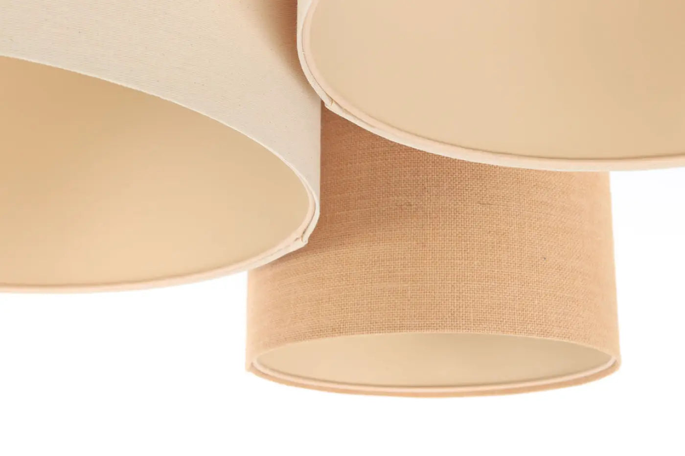 Luminaire Plafonnier en Tissu - Trio Boho (Crème/Caramel)