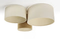 Luminaire Plafonnier en Tissu - Trio Boho Elegant (Moutarde/Crème)