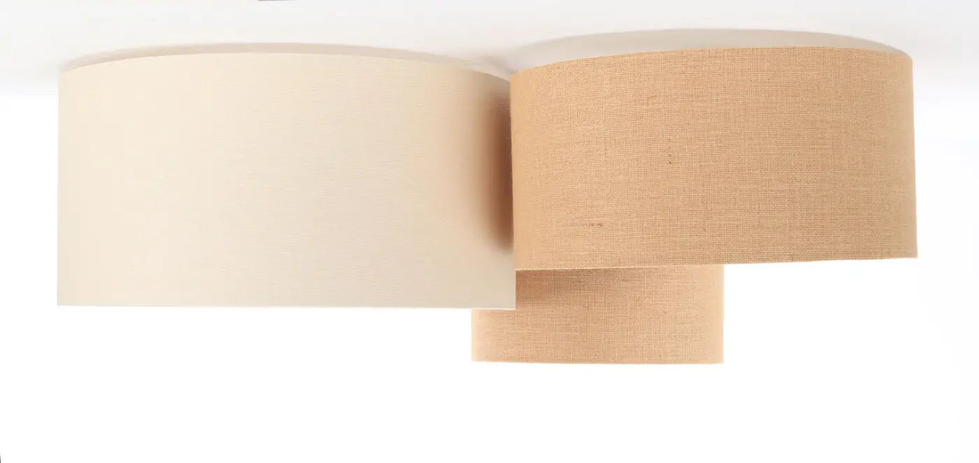Luminaire Plafonnier en Tissu - Trio Boho (Crème/Beige)
