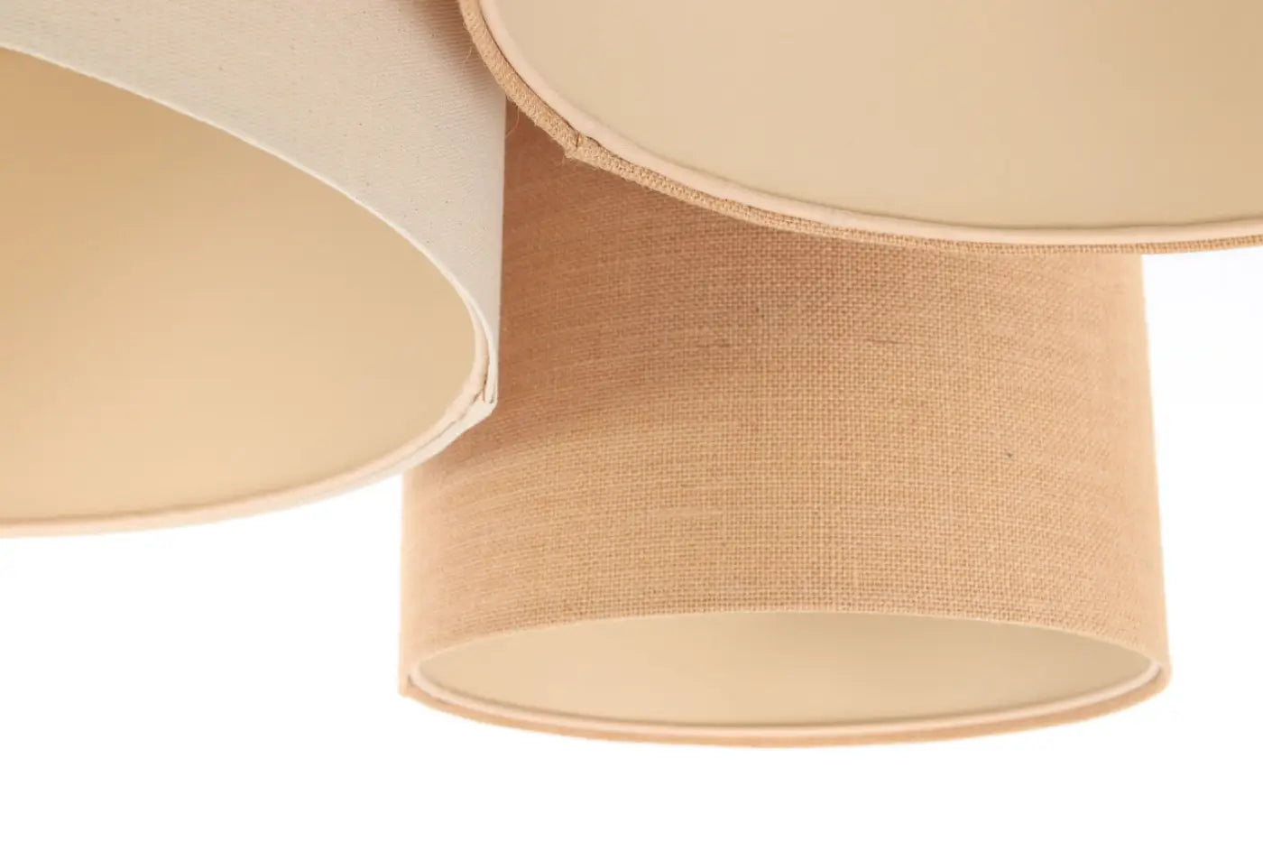 Luminaire Plafonnier en Tissu - Trio Boho (Crème/Beige)