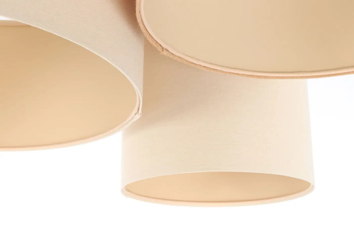 Luminaire Plafonnier Moderne en Tissu - Trio Boho (Blanc Crème/Beige/Ecru)