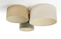 Luminaire Plafonnier Elegant en Tissu - Trio Boho Elegant (Beige/Vert Gris/Crème/Ecru)