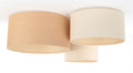 Luminaire Plafonnier en Tissu - Trio Boho (Blanc Crème/Caramel/Ecru)