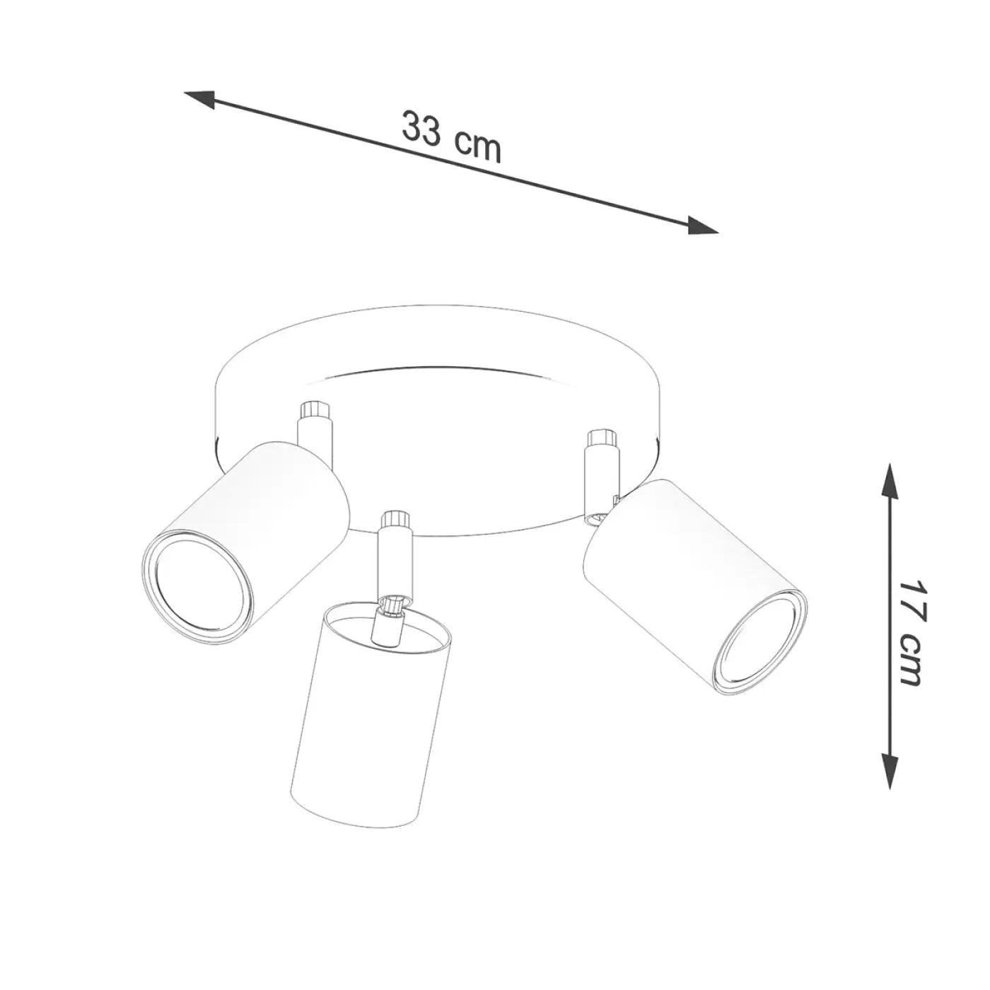 Luminaire Plafonnier en Bois - Verdo 3P (Noir)
