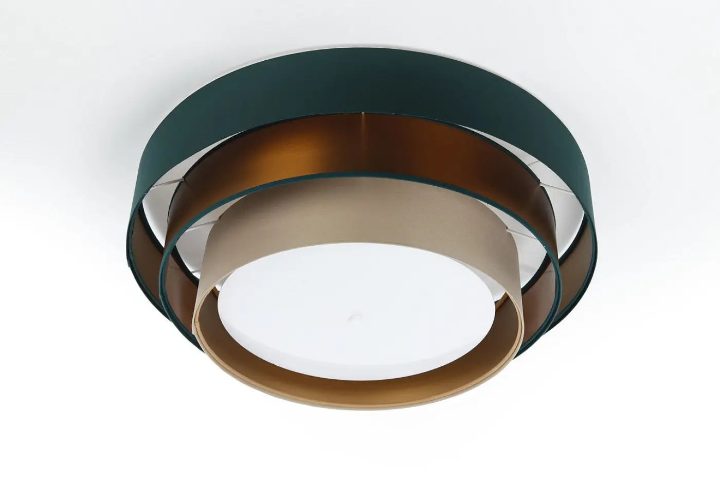 Luminaire Plafonnier Design - Triniti Elegant (Vert/Beige/Cuivre)