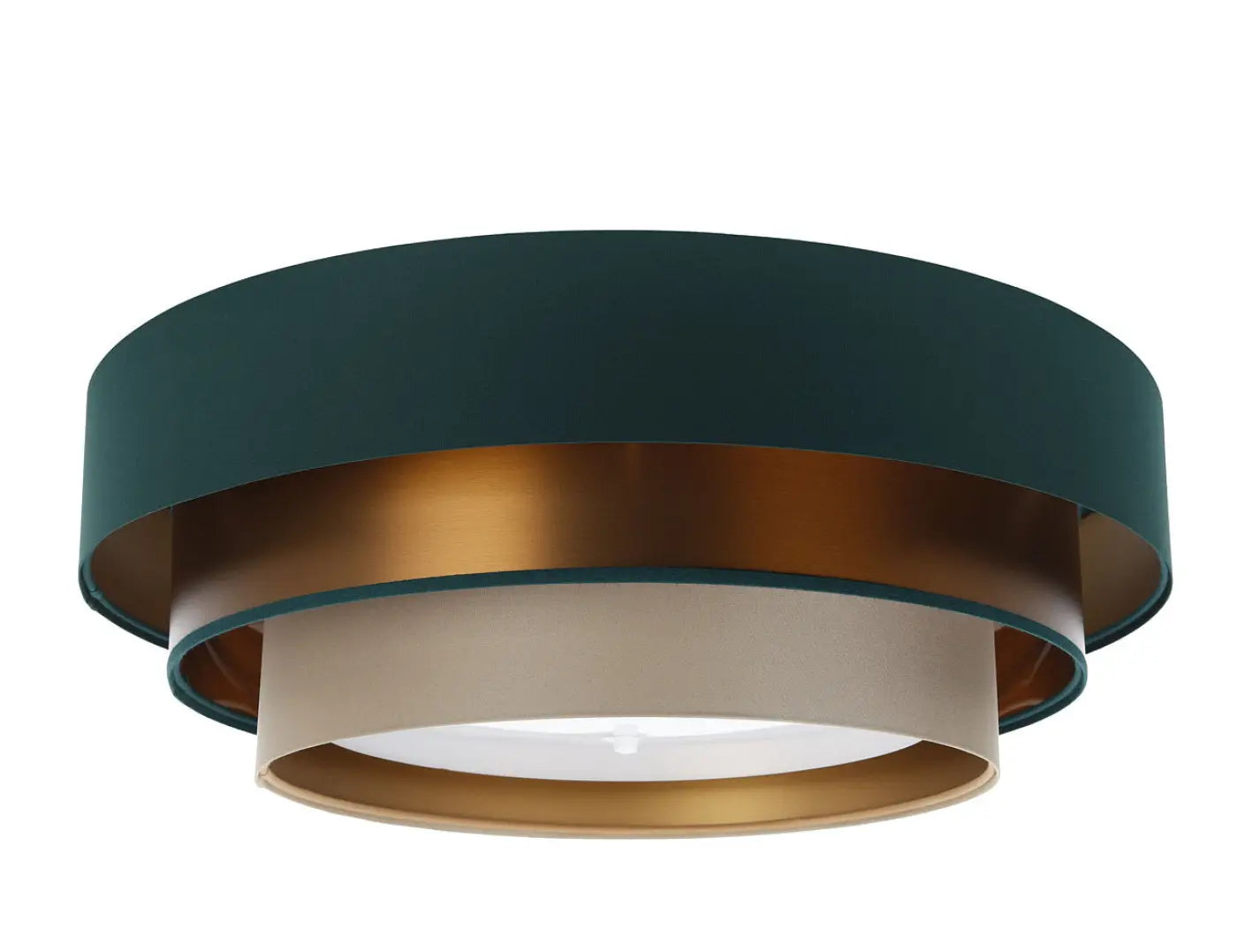 Luminaire Plafonnier Design - Triniti Elegant (Vert/Beige/Cuivre)