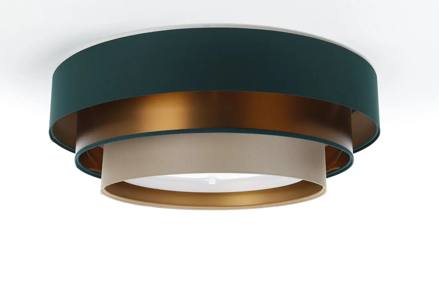 Luminaire Plafonnier Design - Triniti Elegant (Vert/Beige/Cuivre)