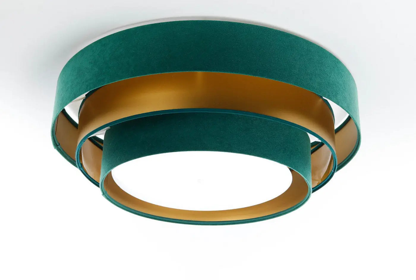 Luminaire Plafonnier Design - Triniti Elegant (Vert/Doré)