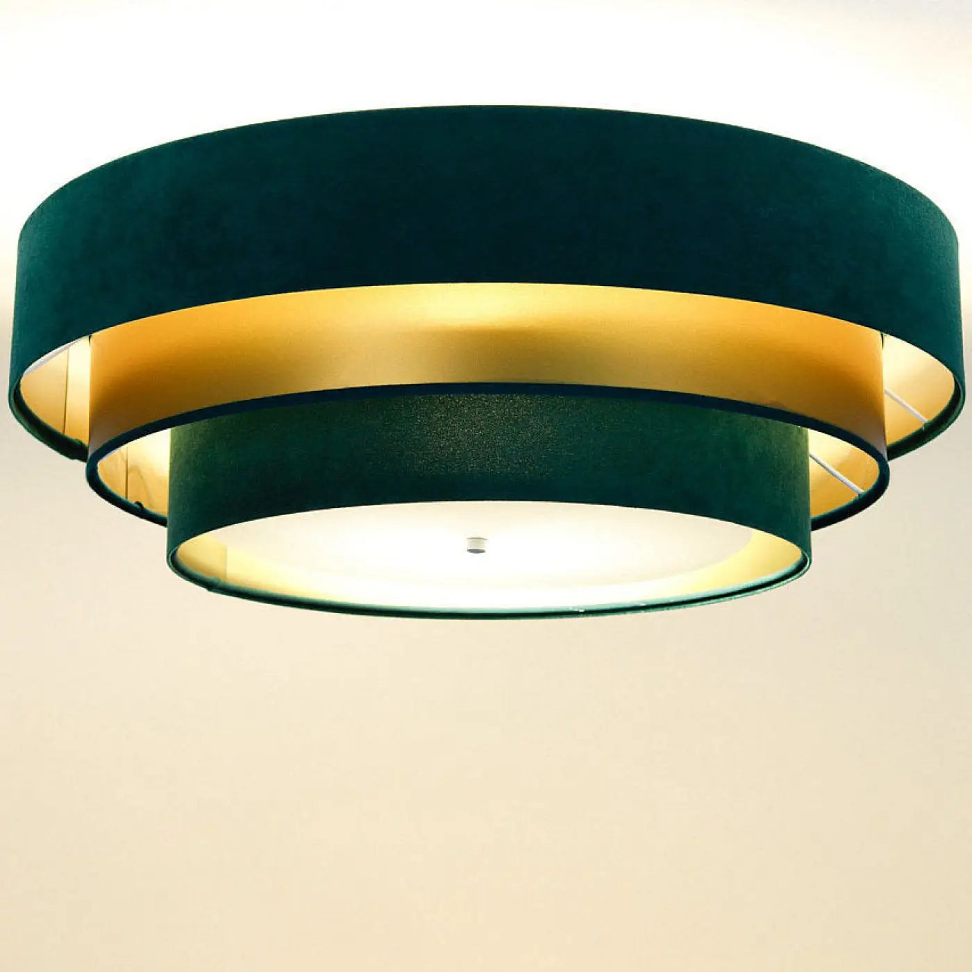 Luminaire Plafonnier Design - Triniti Elegant (Vert/Doré)