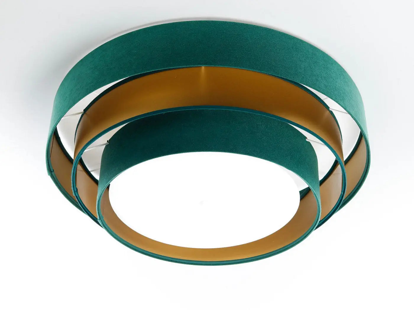 Luminaire Plafonnier Design - Triniti Elegant (Vert/Doré)