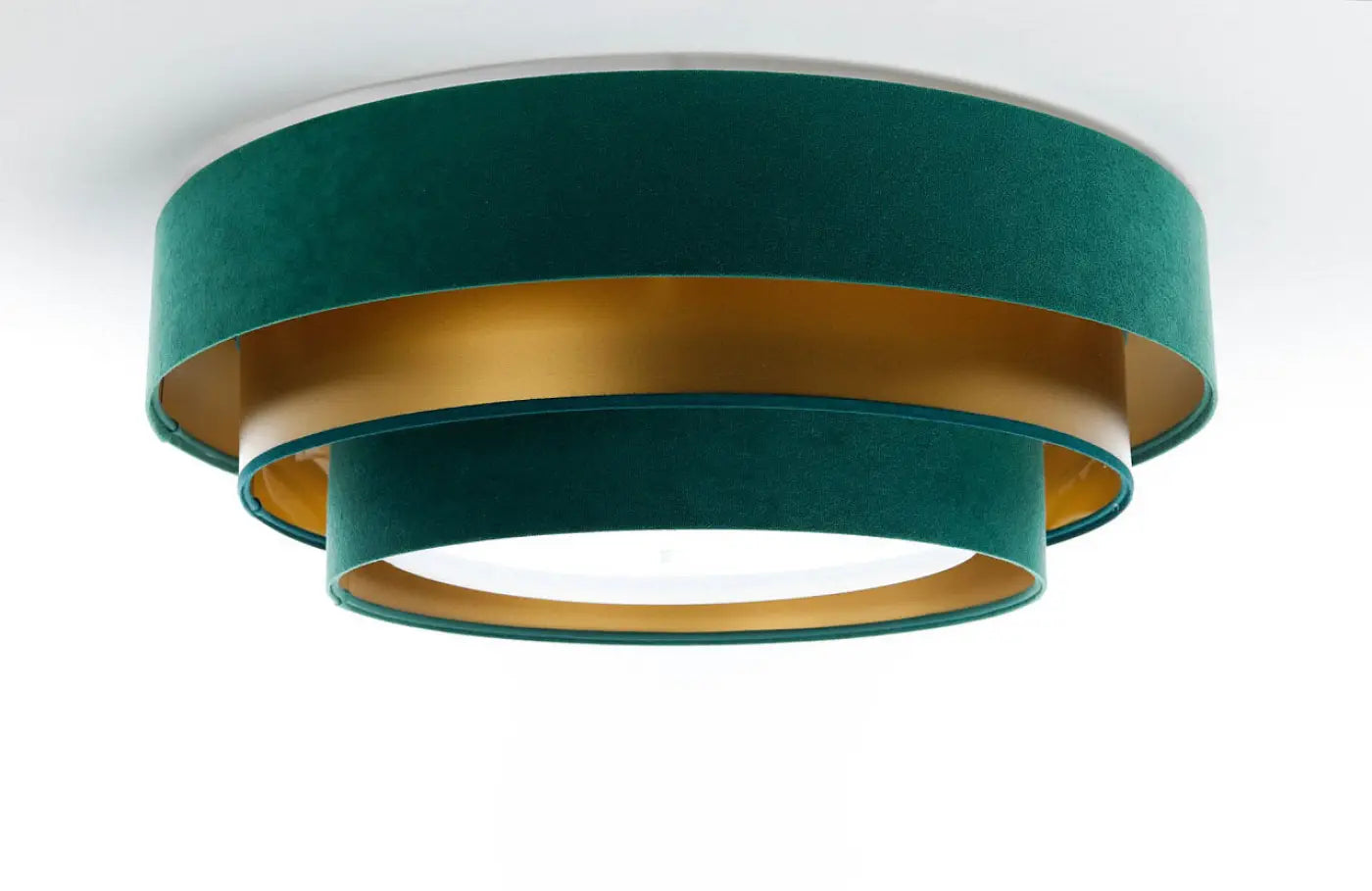 Luminaire Plafonnier Design - Triniti Elegant (Vert/Doré)