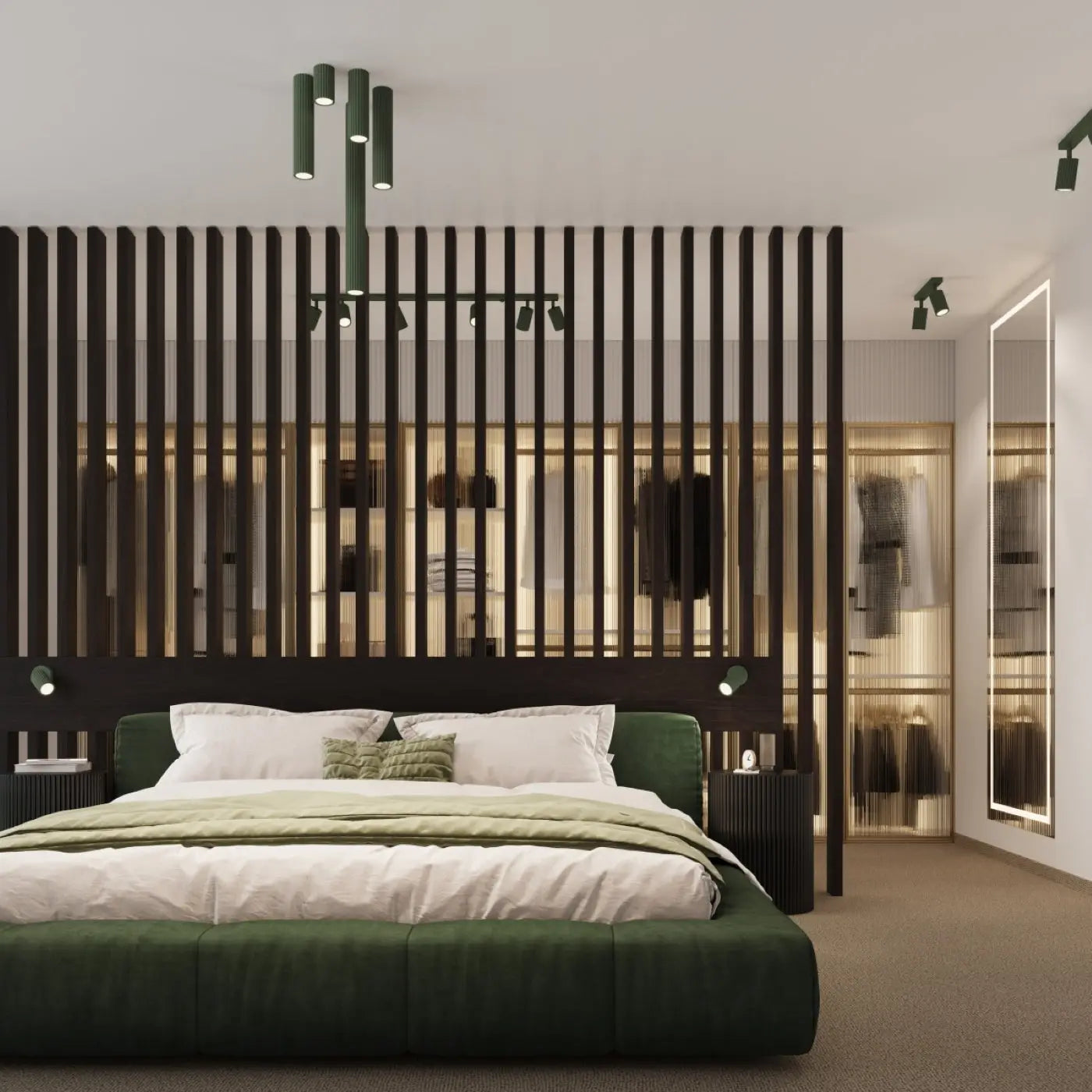 Luminaire Plafonnier - Karbon 20  (Vert Olive)