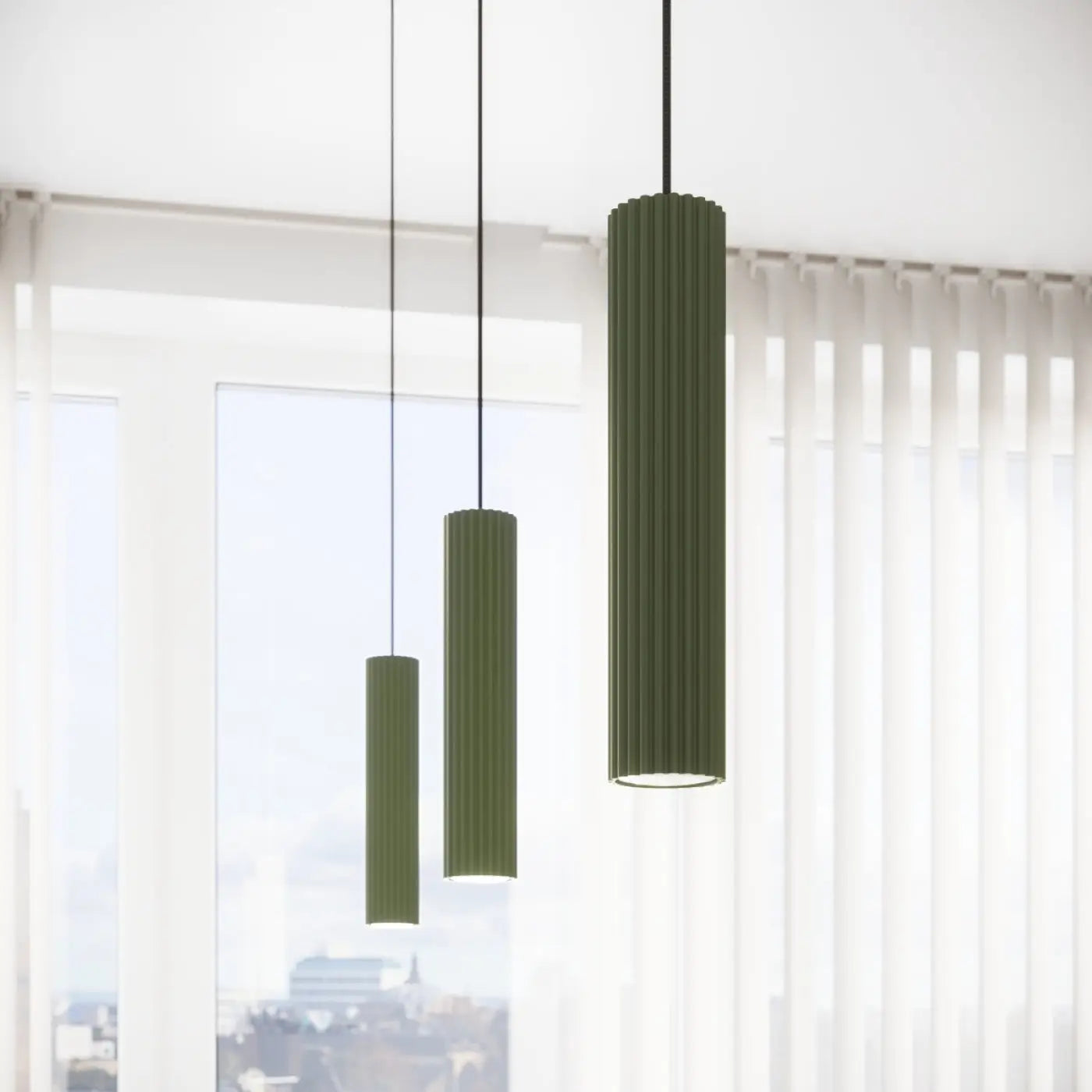 Luminaire Plafonnier - Karbon 4L (Vert Olive)