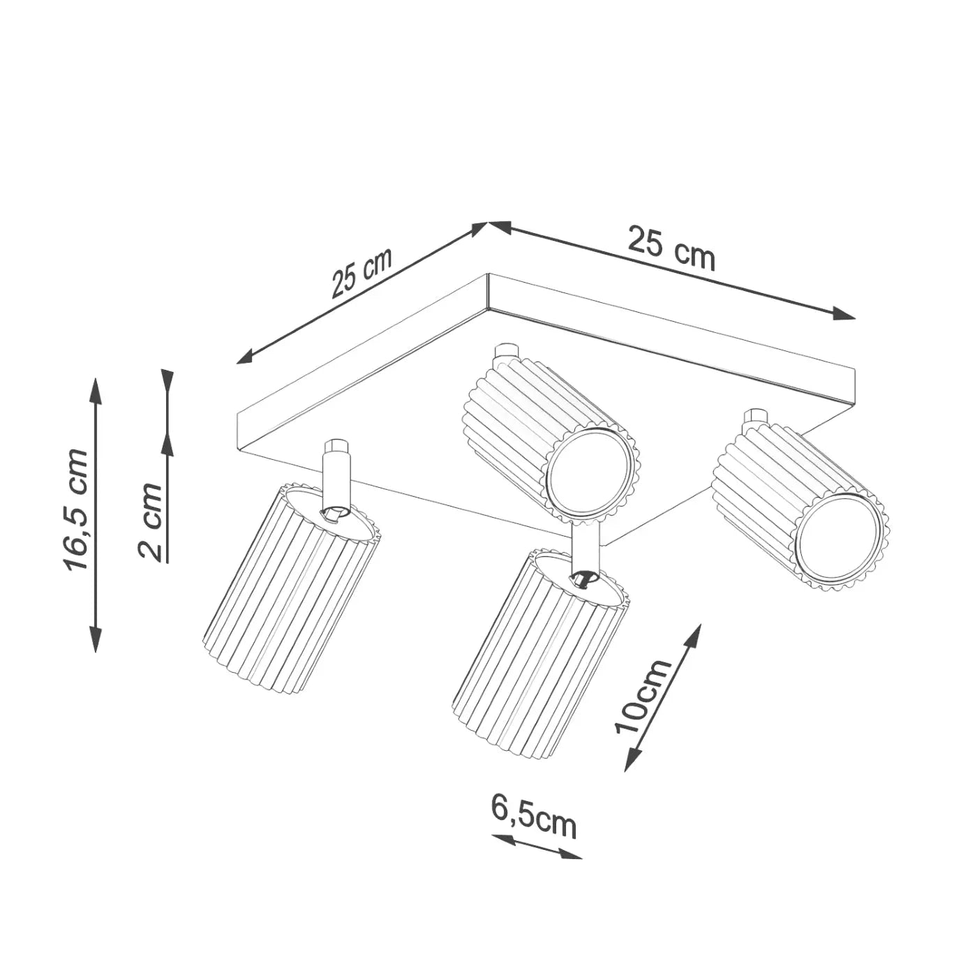 Luminaire Plafonnier Design - Karbon 4 (Vert Olive)