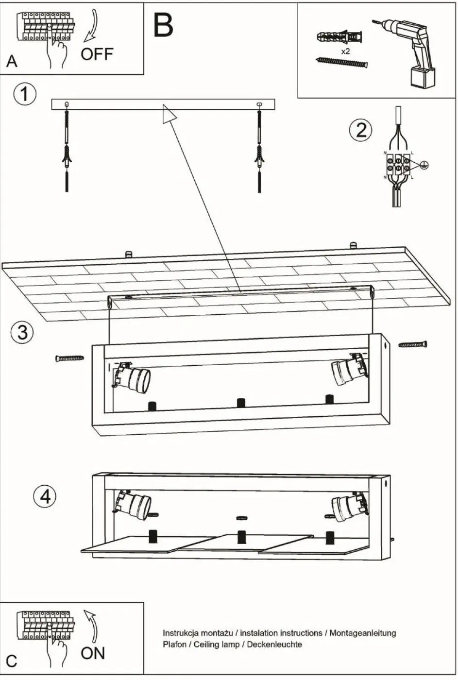 Luminaire Plafonnier Design en Bois - Feniks 2 (Wenge)