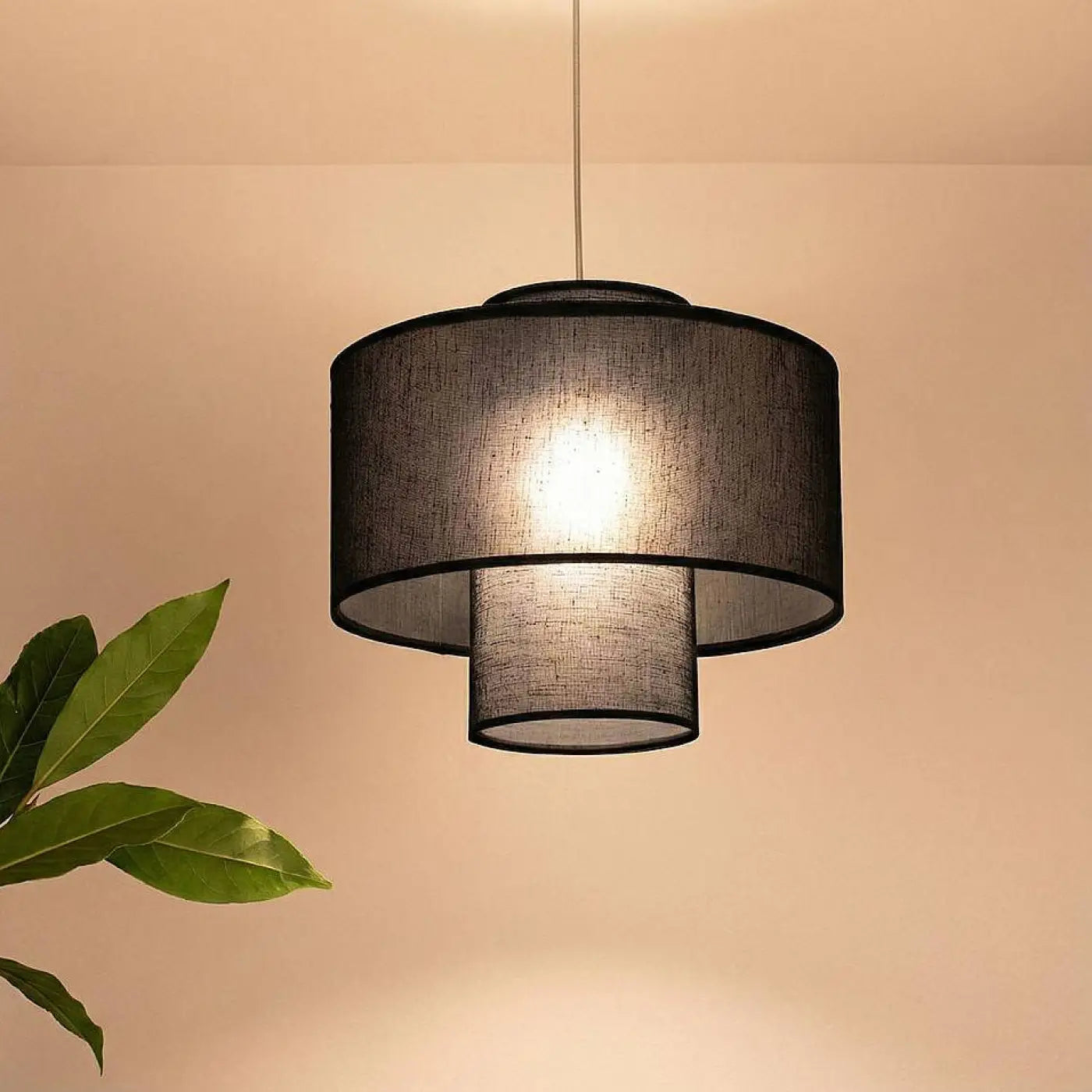 Suspension Luminaire Elegant - Twin (Noir)