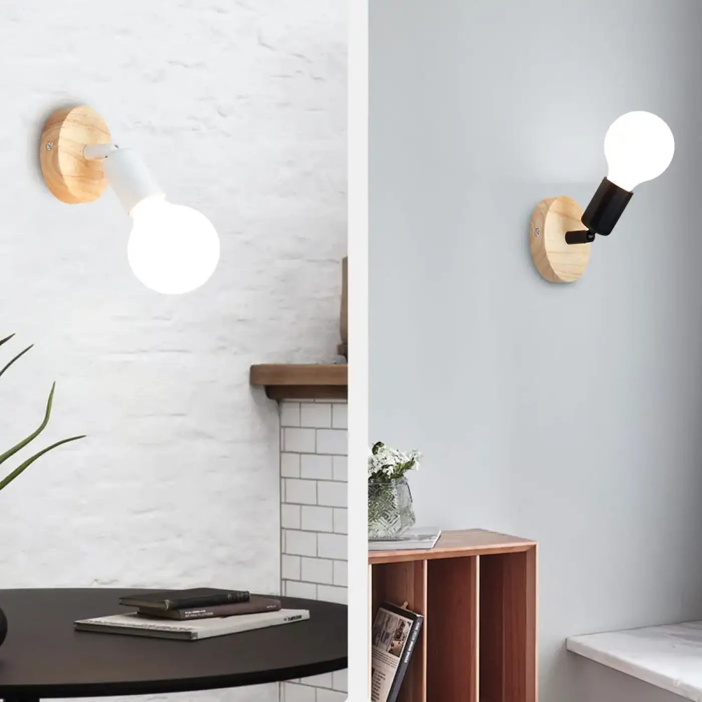 Applique Murale Scandinave en Bois - Bosu
