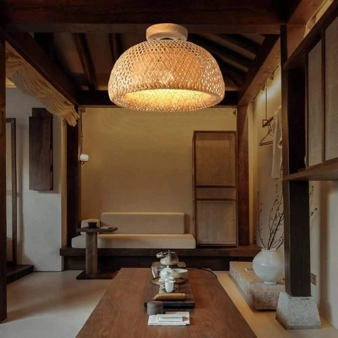Luminaire Plafonnier en Bambou - Bambou