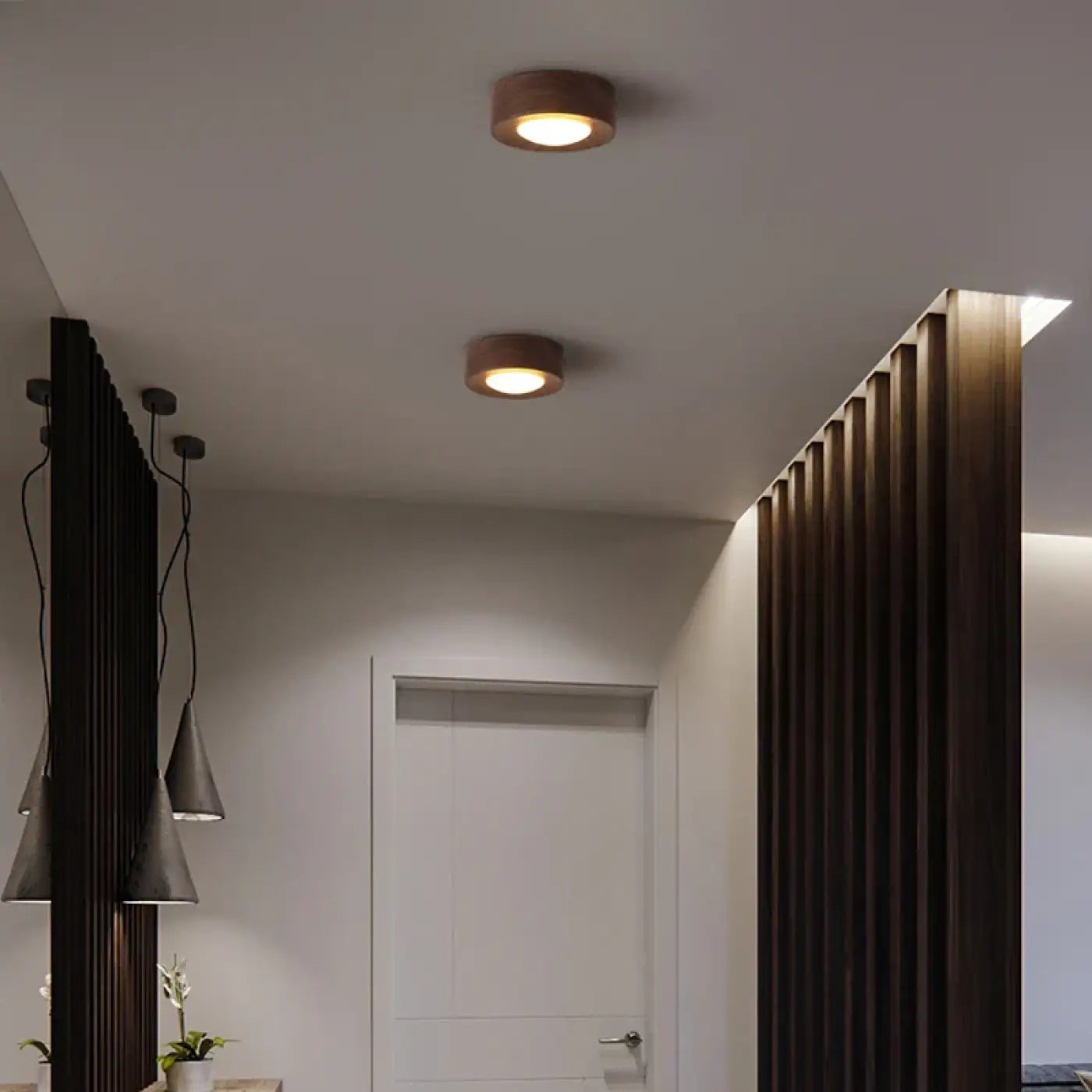 Plafonnier Luminaire Minimaliste en Bois - Milan