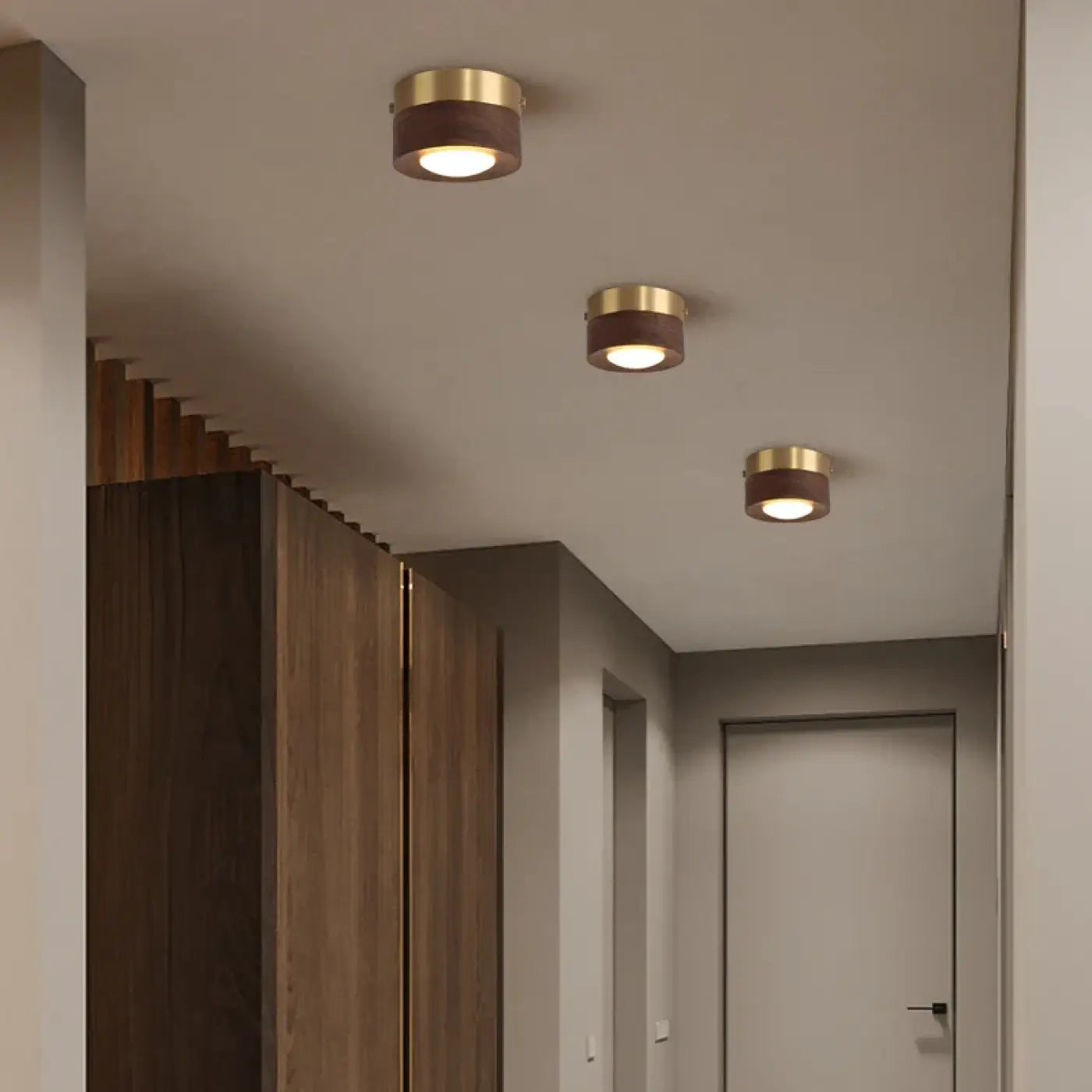 Plafonnier Luminaire Minimaliste en Bois - Milan