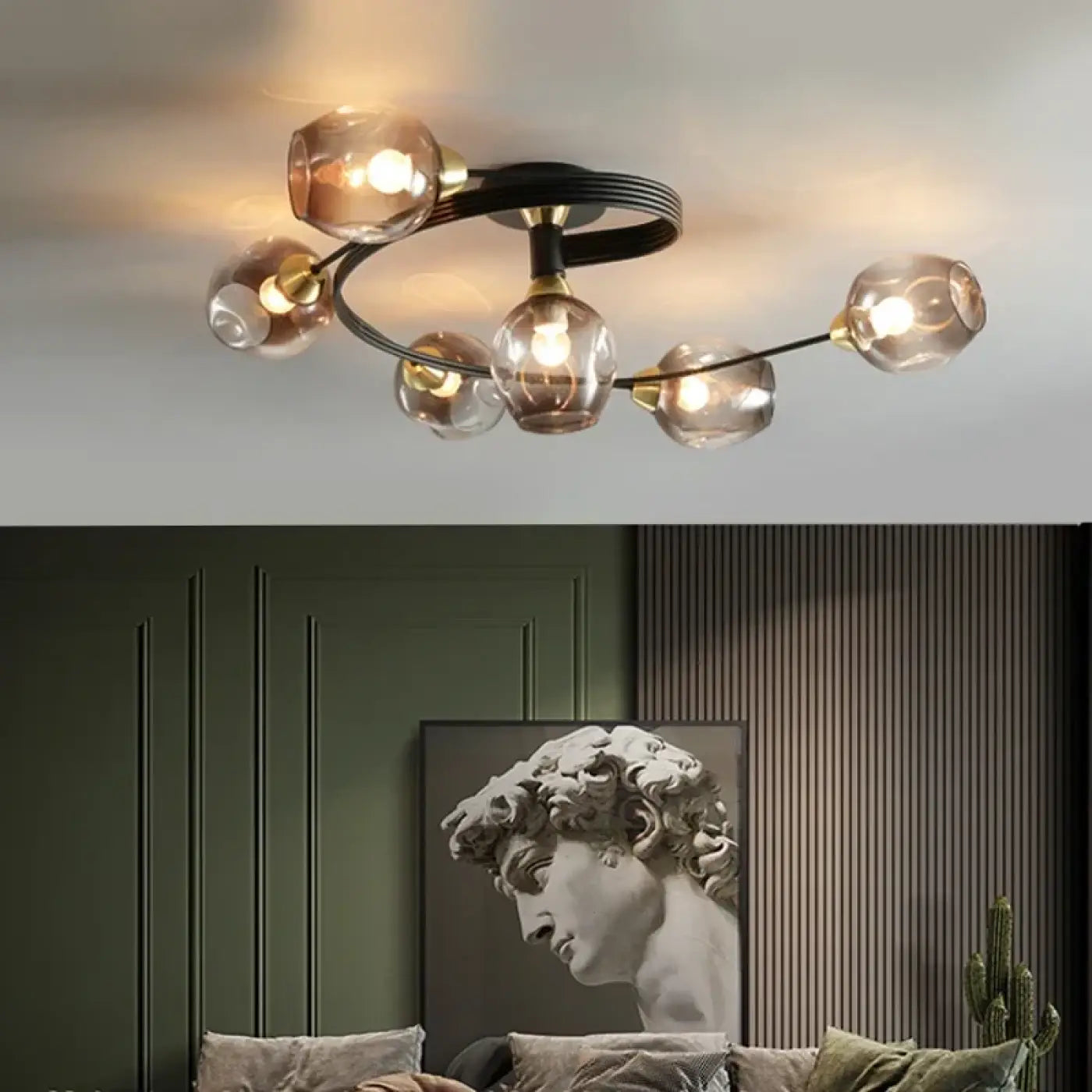 Luminaire Plafonnier Elegant en Verre - Cotrage