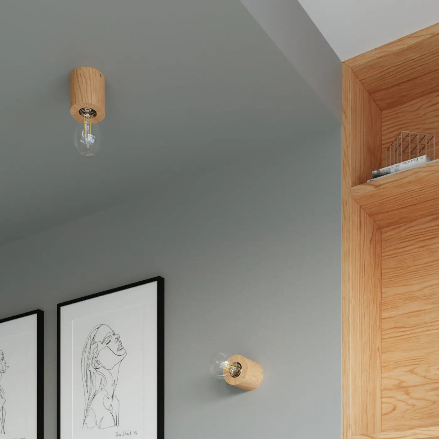 Luminaire Plafonnier Design en Bois - Salgado (Bois Naturel)