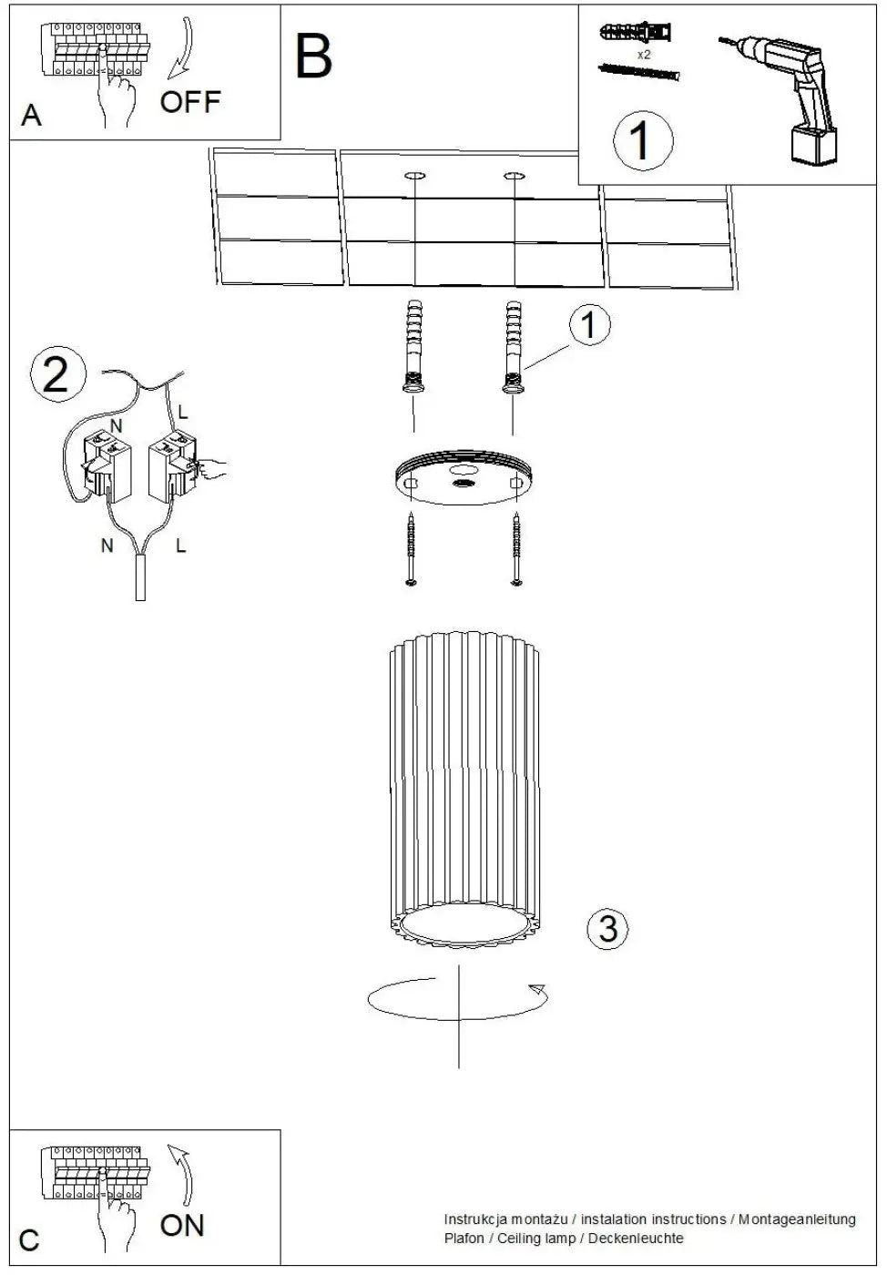 Luminaire Plafonnier Design - Ivar (Rouge Ochra) Led 3000K