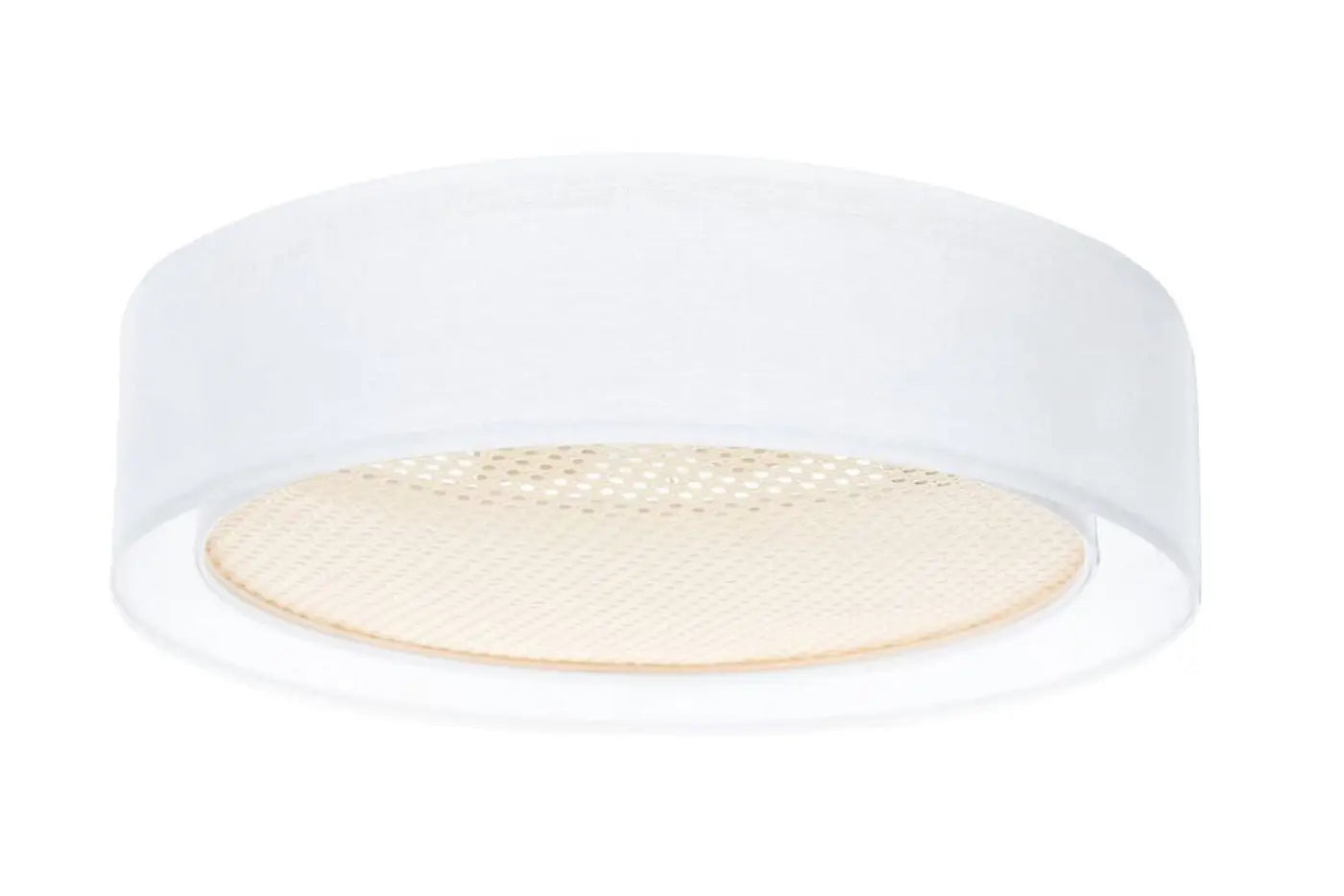 Luminaire Plafonnier Design en Rotin - Puro Rattan (Blanc/Crème)