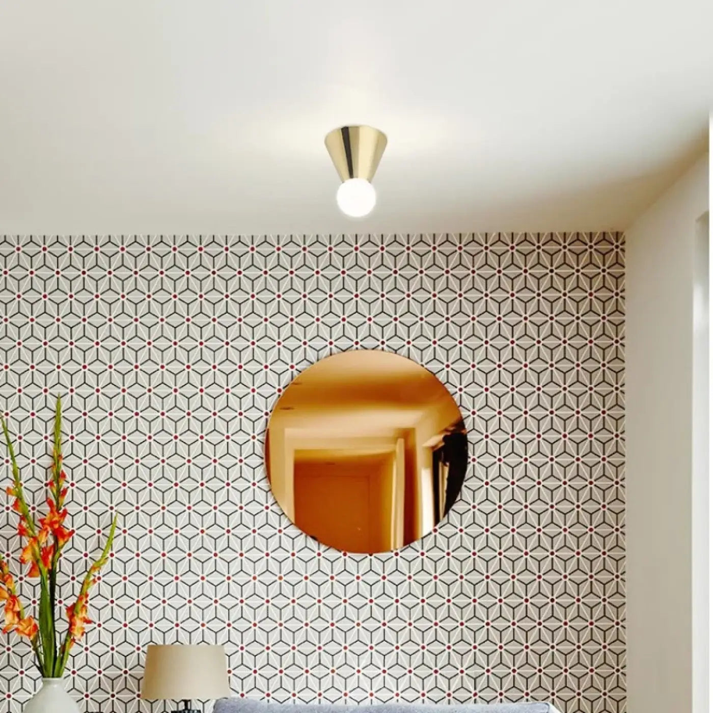 Luminaire Plafonnier Design en Laiton - Rola