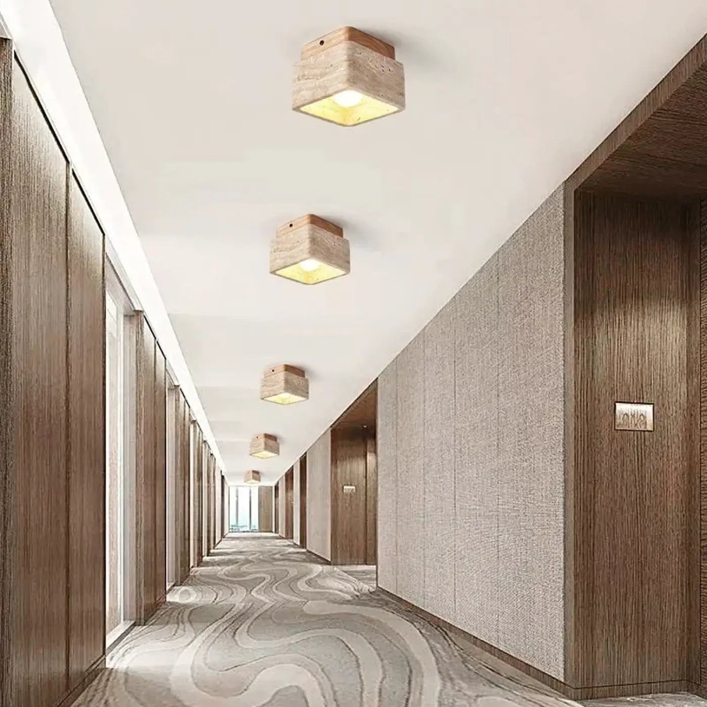 Luminaire Plafonnier Design en Bois - Rtinah