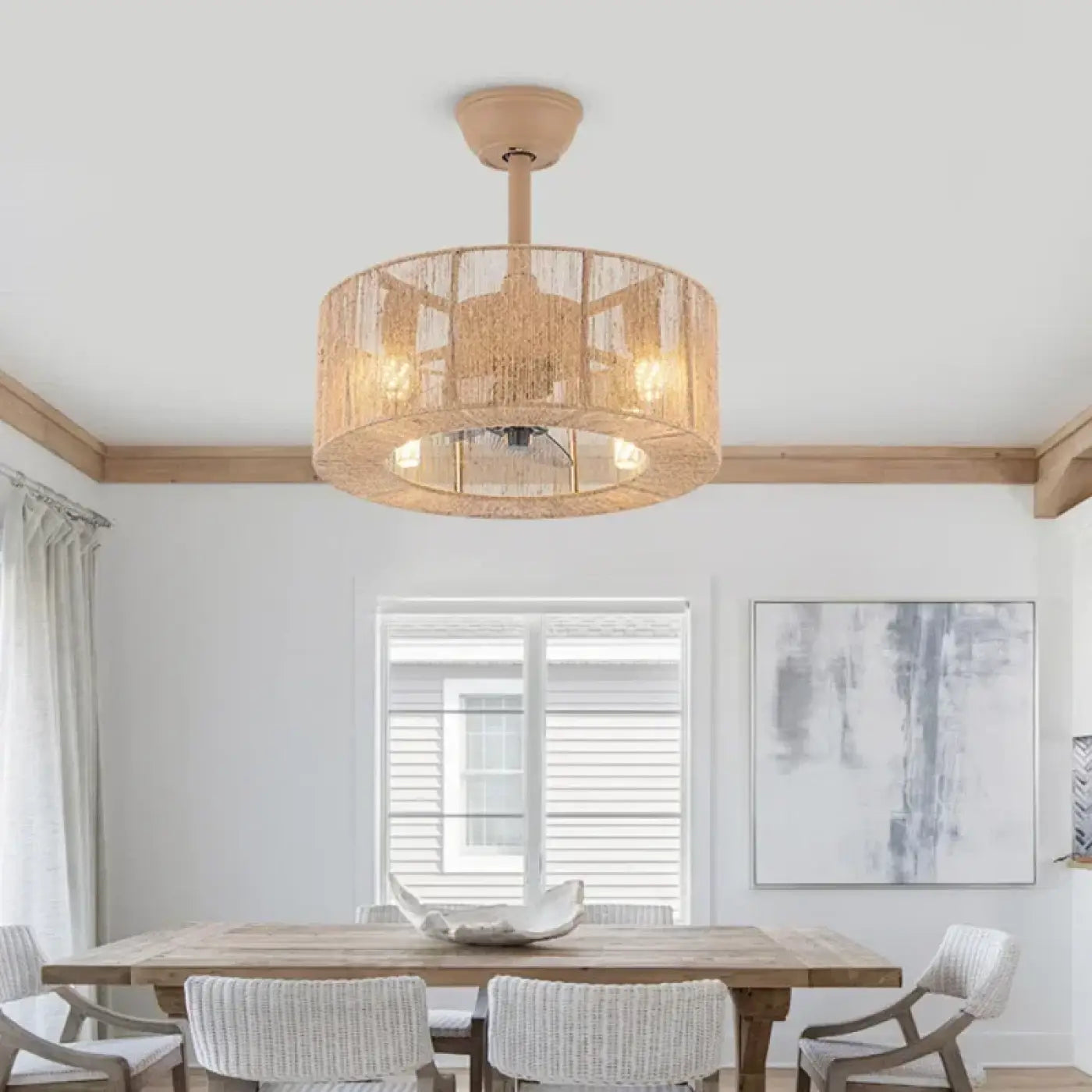 Luminaire Plafonnier Design en Rotin - Rotim