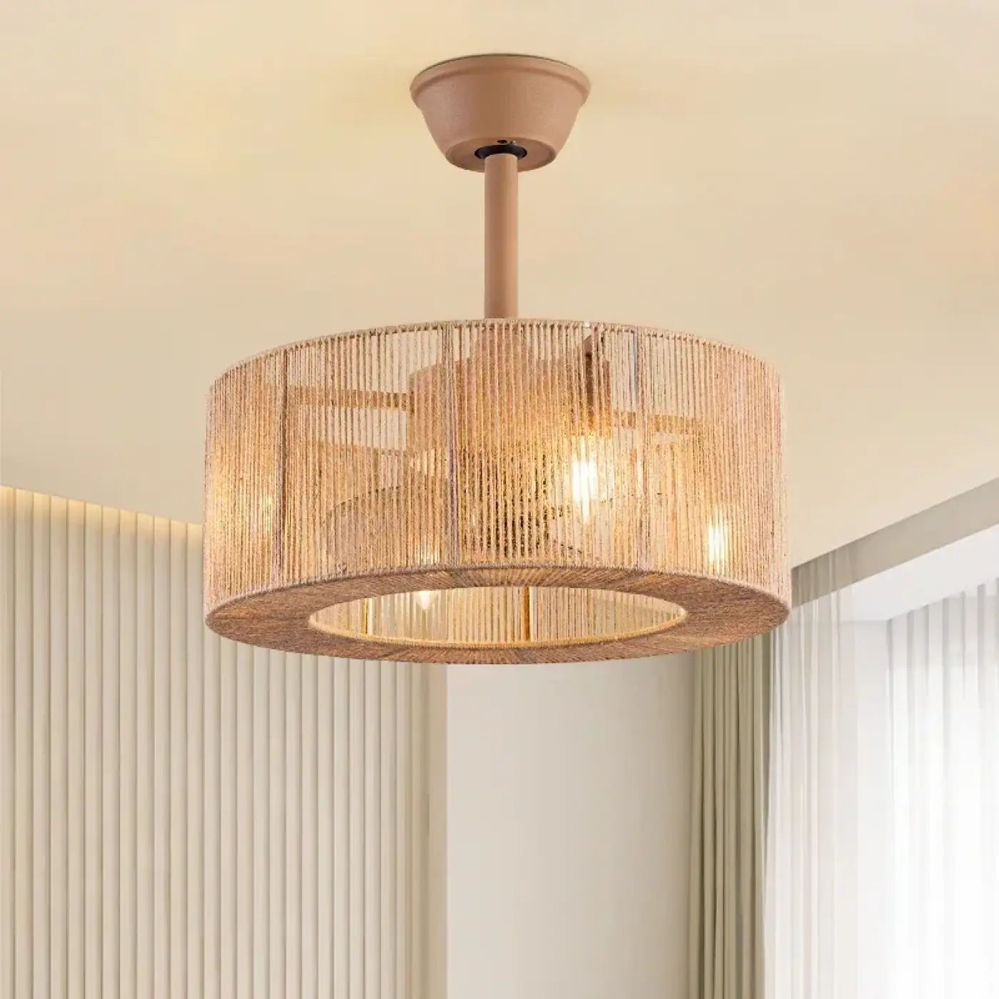 Luminaire Plafonnier Design en Rotin - Rotim