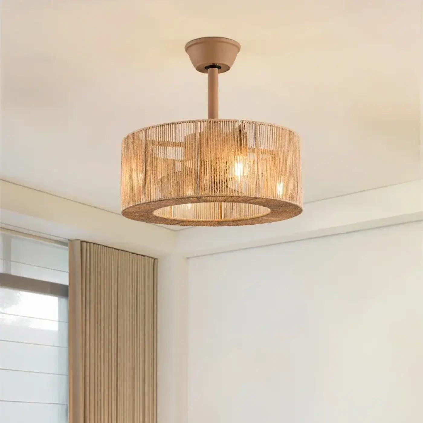 Luminaire Plafonnier Design en Rotin - Rotim