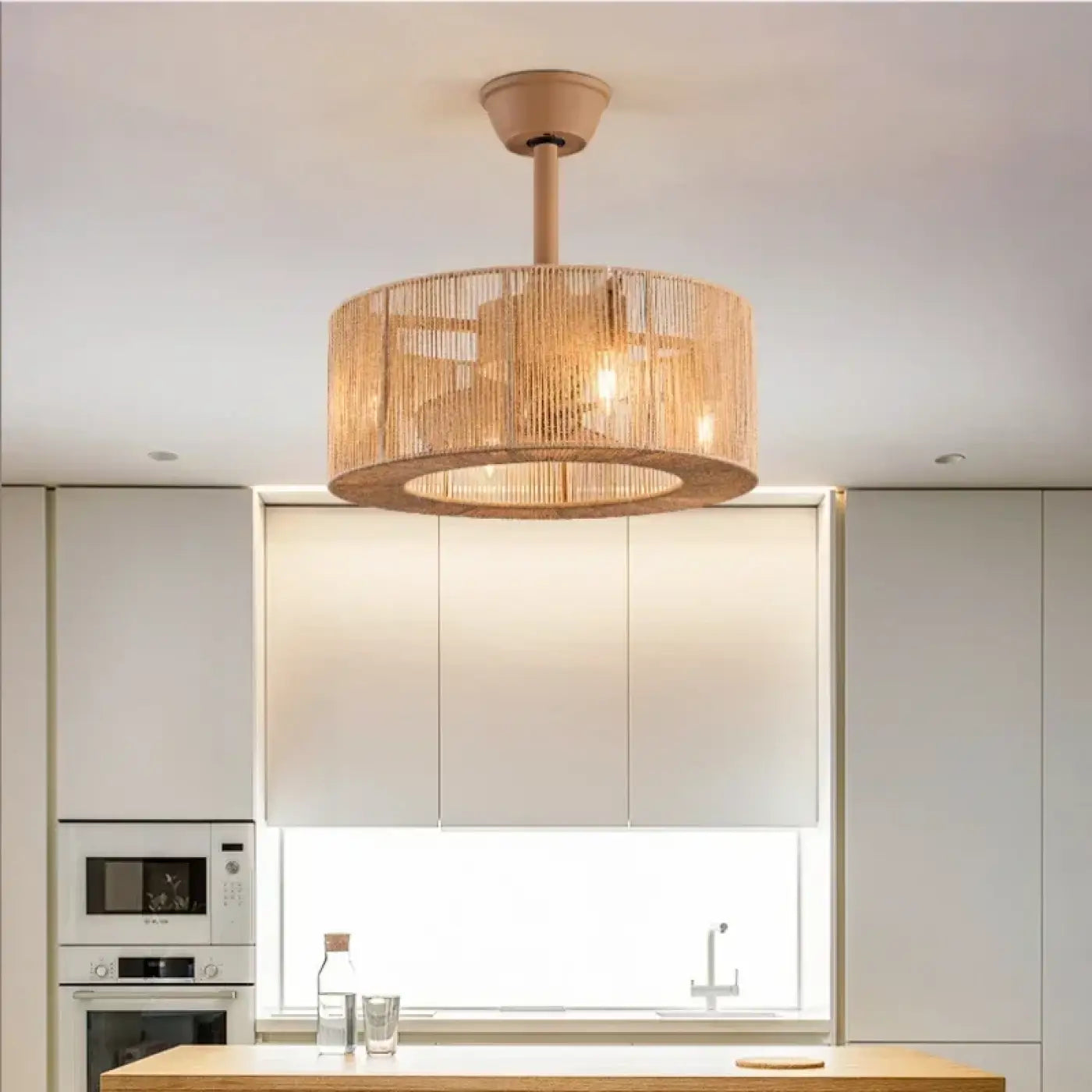 Luminaire Plafonnier Design en Rotin - Rotim