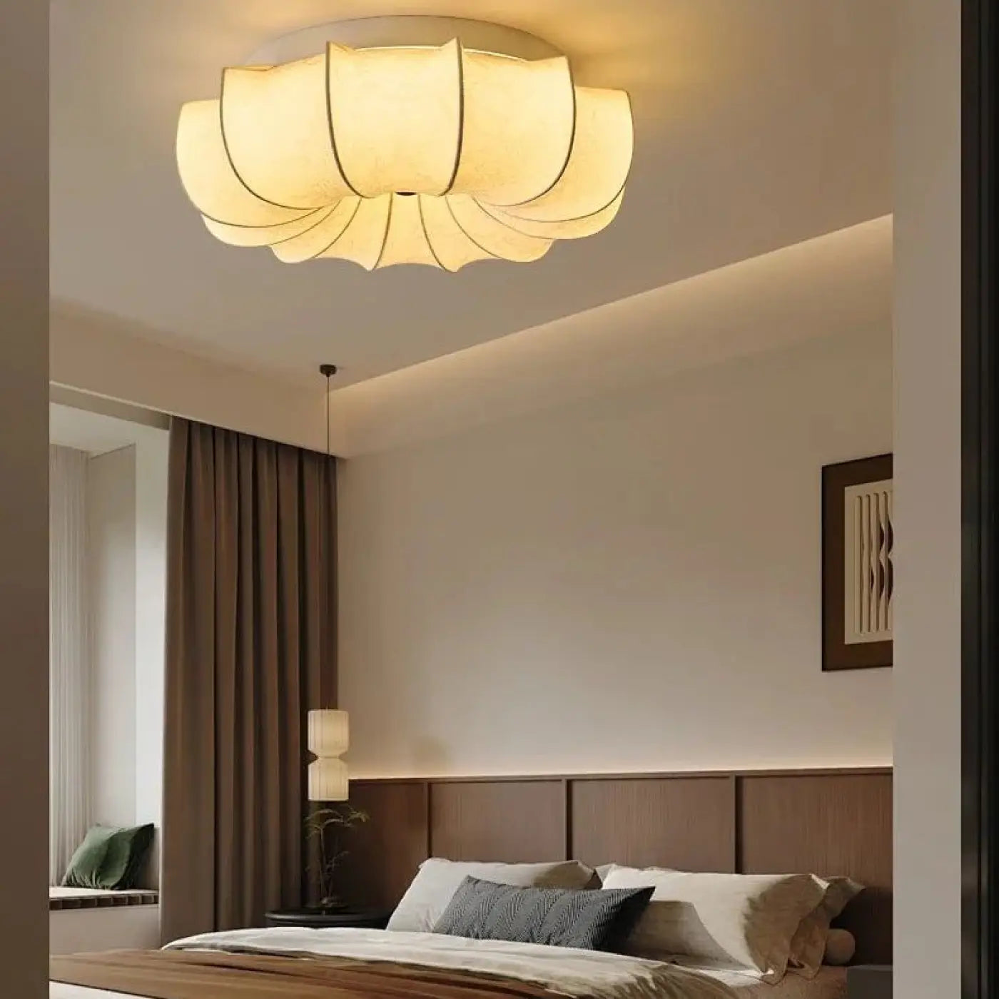 Luminaire Plafonnier Elegant en Tissu - Sorelia