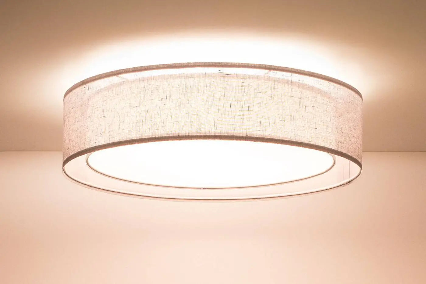 Luminaire Plafonnier Design en Tissu - Puro (Gris)