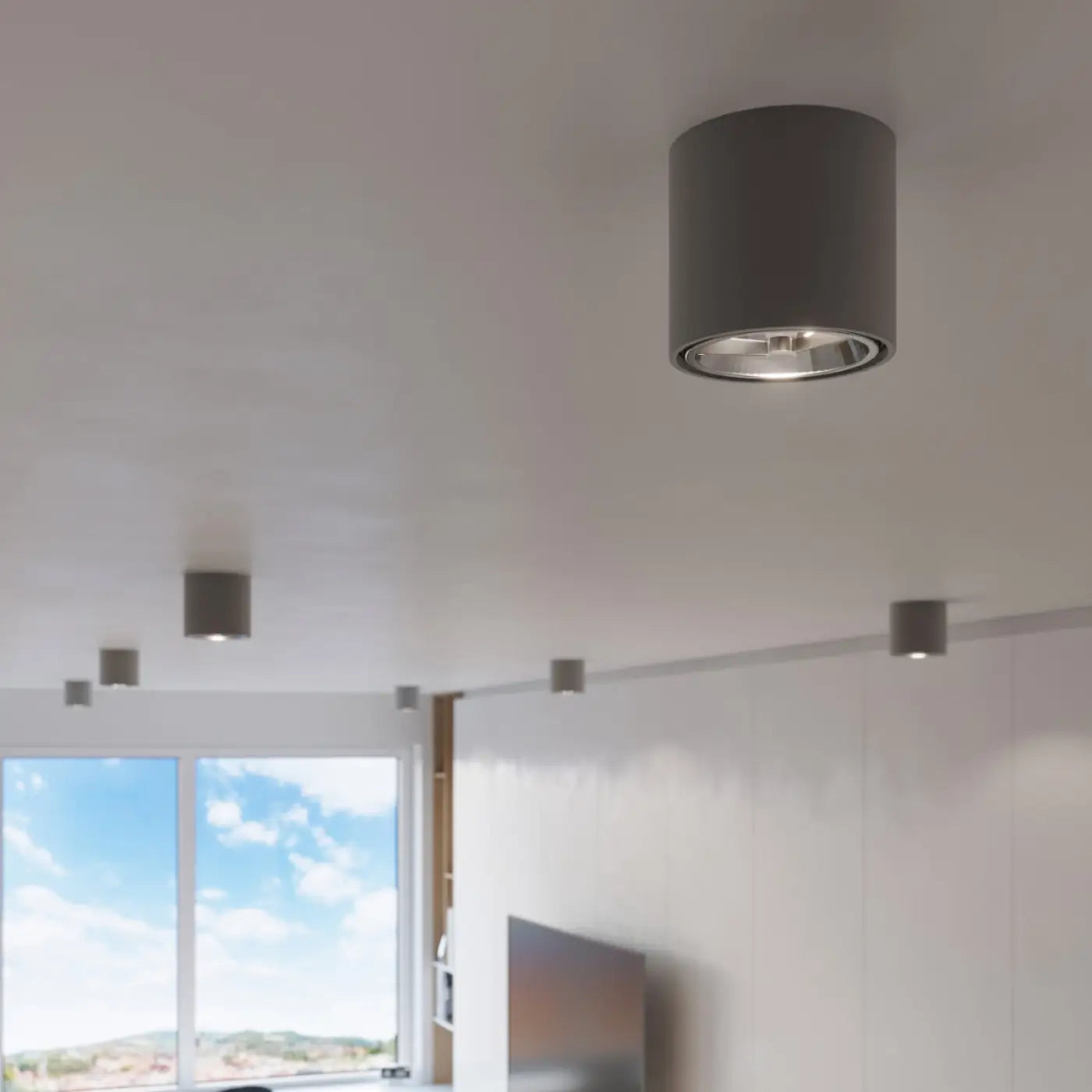 Plafonnier Design - Tiube (Gris)