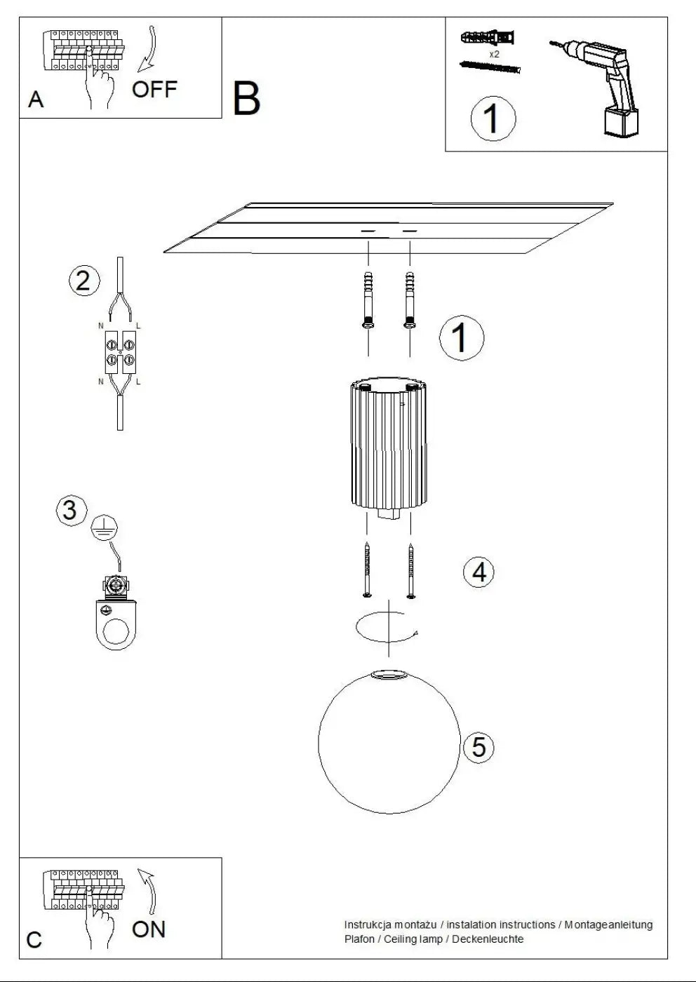 Luminaire Plafonnier Minimaliste - Halo (Ultramarine)