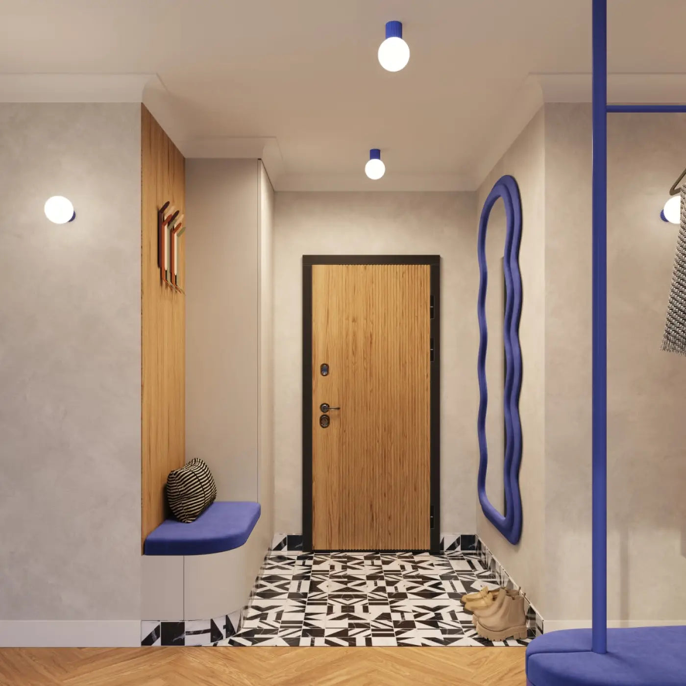 Luminaire Plafonnier Minimaliste - Halo (Ultramarine)