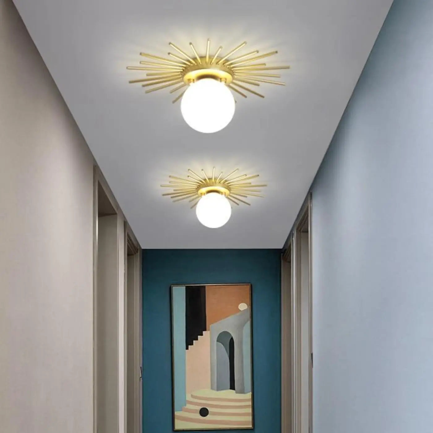 Luminaire Plafonnier en Laiton - Sunny