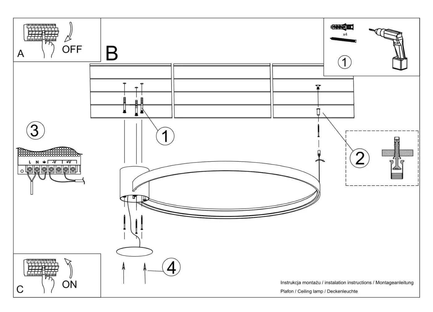 Luminaire Plafonnier Design - Rio 110 3000K (Blanc)