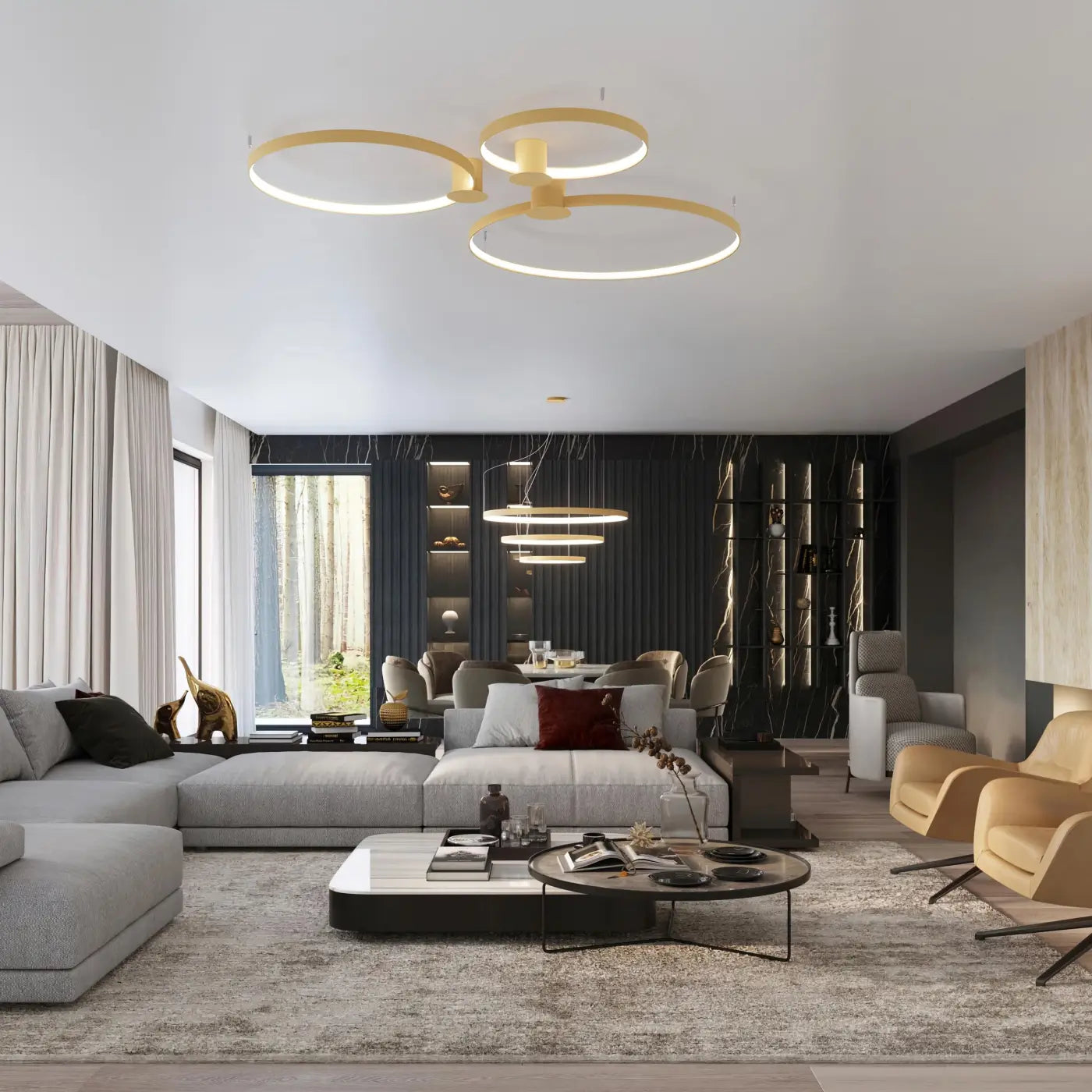 Luminaire Plafonnier Design - Rio 110 3000K (Doré)