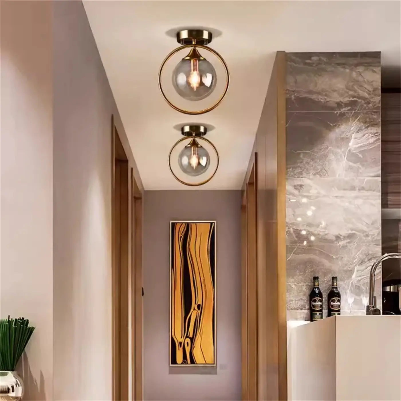 Luminaire Plafonnier Design en Verre - Celliah